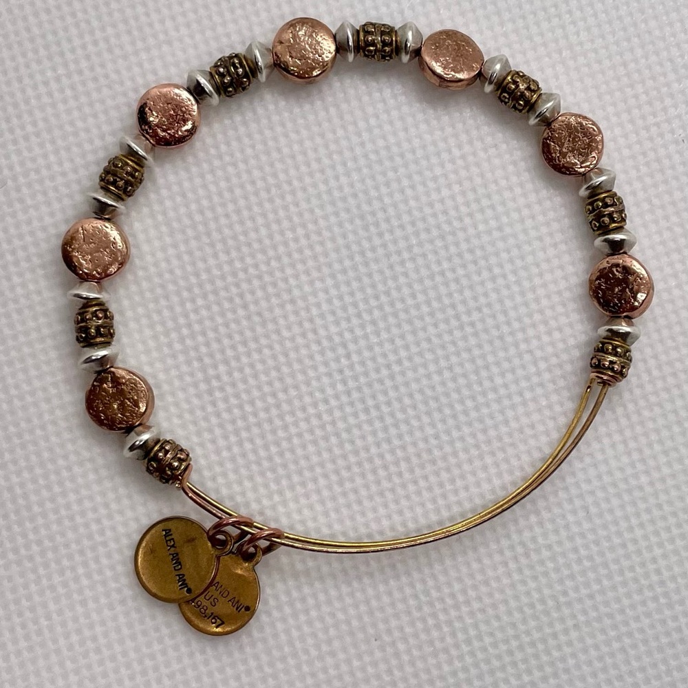 Alex and Ani Original Tri tone Bangle